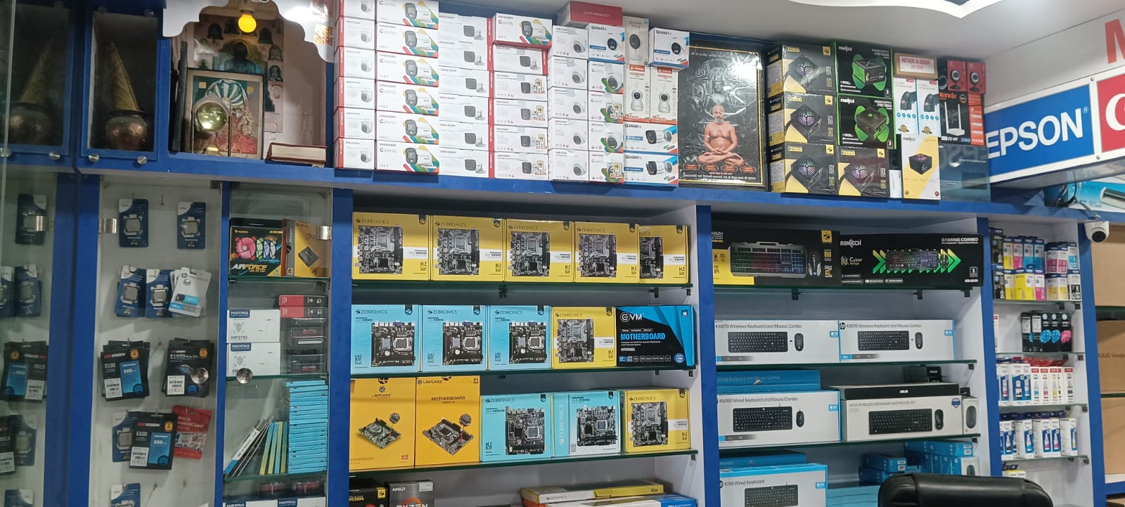 CCTV cameras, motherboards and accessories in store